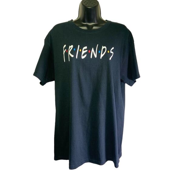 Gildan Heavy Cotton Women Black T-Shirt “Friends” Television 90s Sitcom Sz Large - Picture 1 of 7